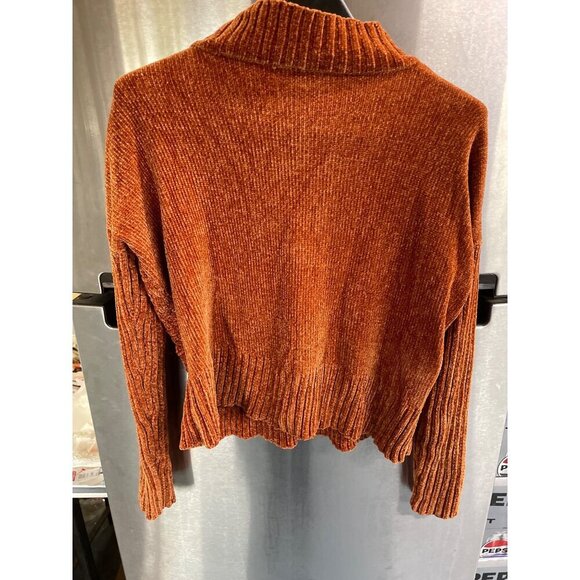 Rust‎ Orange Chenille Sweater By Moral Fiber Women’s Sz L - Picture 8 of 13